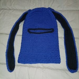 Custom Handmade Crochet Face Covered Bunny Hat